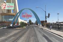 Work on the planned $6.5 million, 80-foot-tall arch sign will begin March 16 and once complete ...