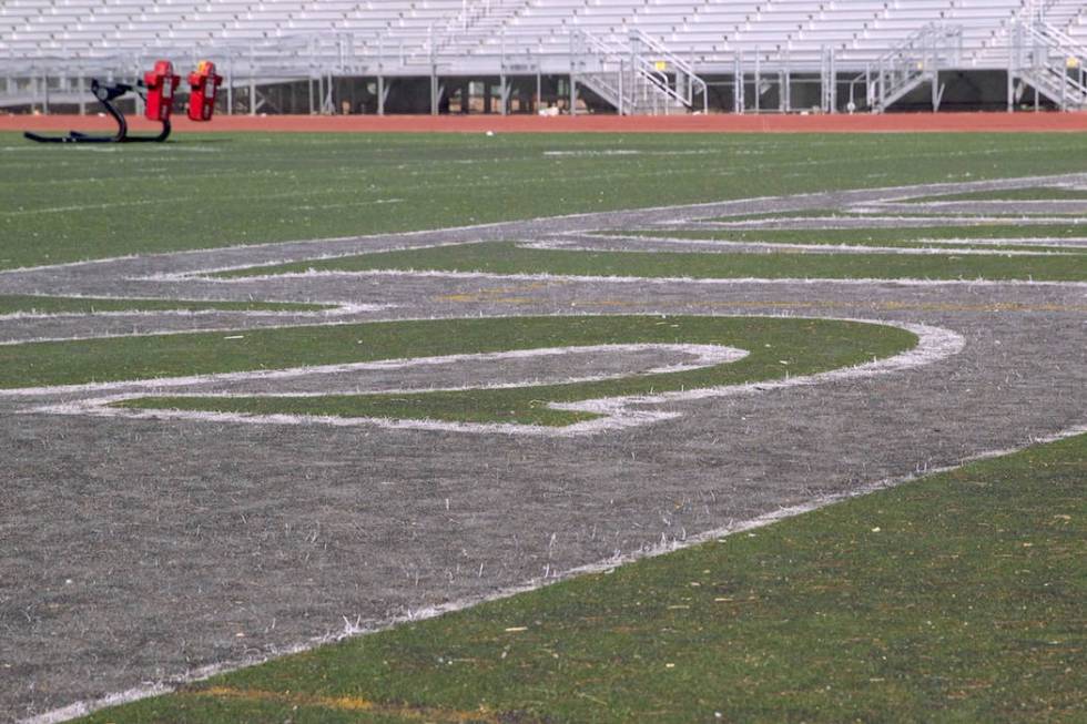 The Rancho High School football field, which was deemed unfit to play on during the summer of 2 ...