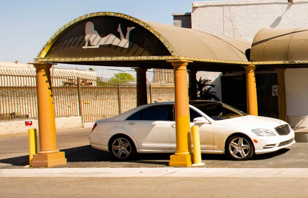 An entrance of the Can Can Room is seen on Wednesday, Sept. 11, 2019, in Las Vegas. (Michael Bl ...