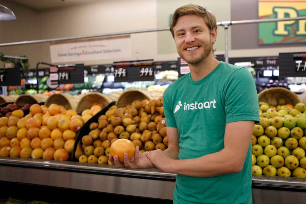 Instacart's Operations Manager David Holyoak at the Smart and Final grocery store located at 19 ...