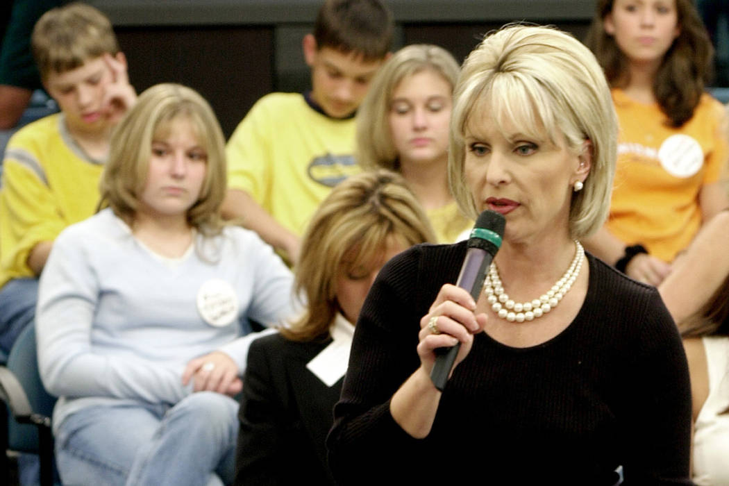 FILE - This Nov. 1, 2001 file photo shows host Bobbie Battista preparing for the airing of the ...