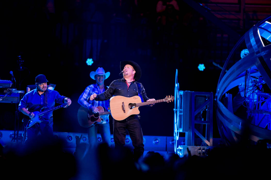 Country music star Garth Brooks, preforms at T-Mobile Arena Friday, June 24, 2016, in Las Vegas ...