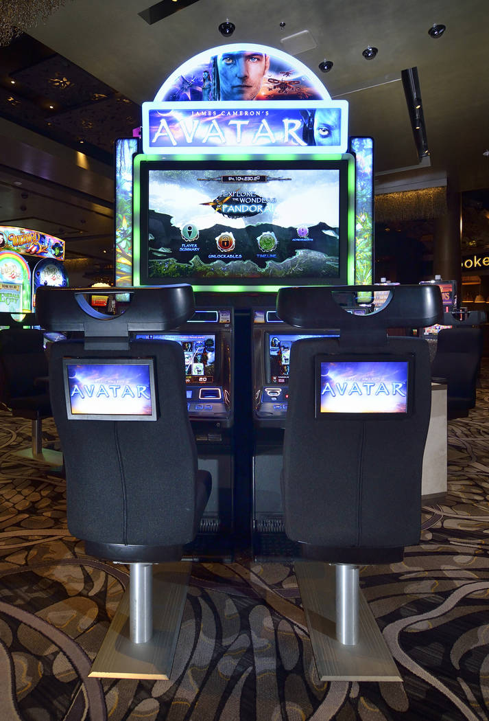 "Avatar" slot machines produced by IGT are shown at the Aria hotel-casino at 3730 Las Vegas Blv ...
