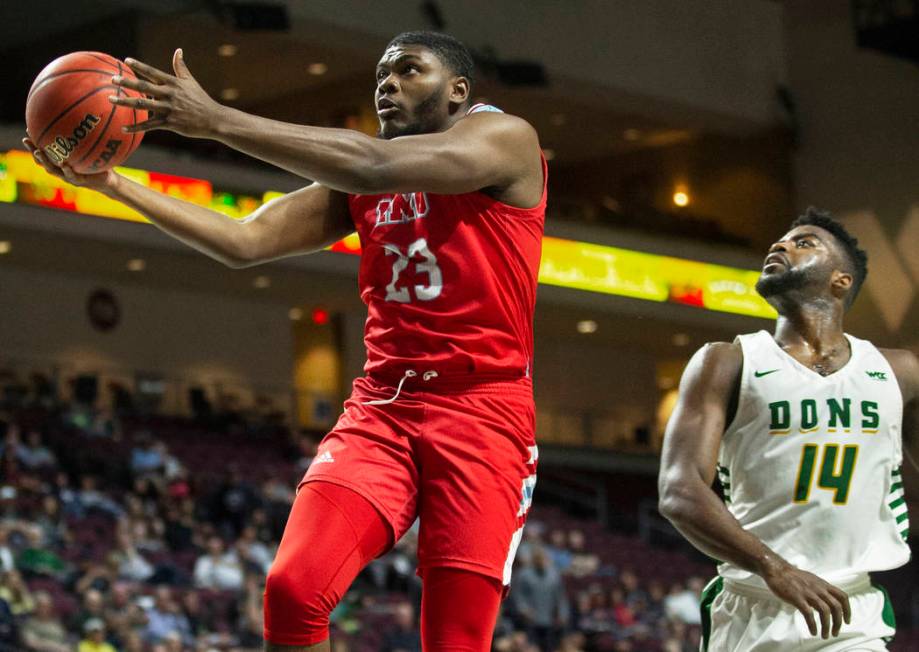 Loyola Marymount Lions forward Jordan Bell (23) converts a fast break layup past San Francisco ...