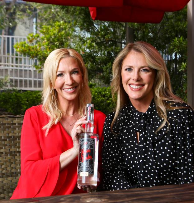 Vegas Baby Vodka co-founders Jennifer Higgins, left, and Megan Wilkes pose for a portrait in La ...