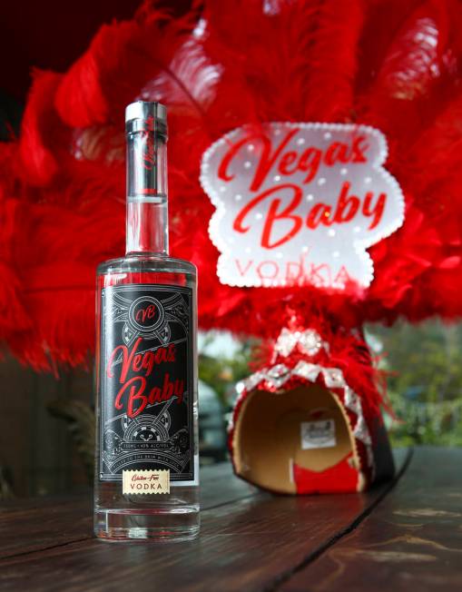 A bottle of Vegas Baby Vodka in Las Vegas on Friday, March 6, 2020. (Chase Stevens/Las Vegas Re ...