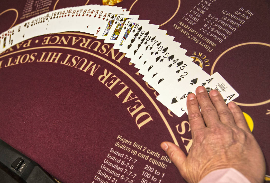 A table game at an MGM Resorts International property in Las Vegas. (Benjamin Hager Las Vegas R ...