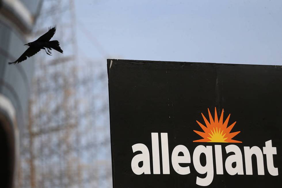 A bird flies in front of the Raiders Allegiant Stadium in Las Vegas, Saturday, March 7, 2020. ( ...