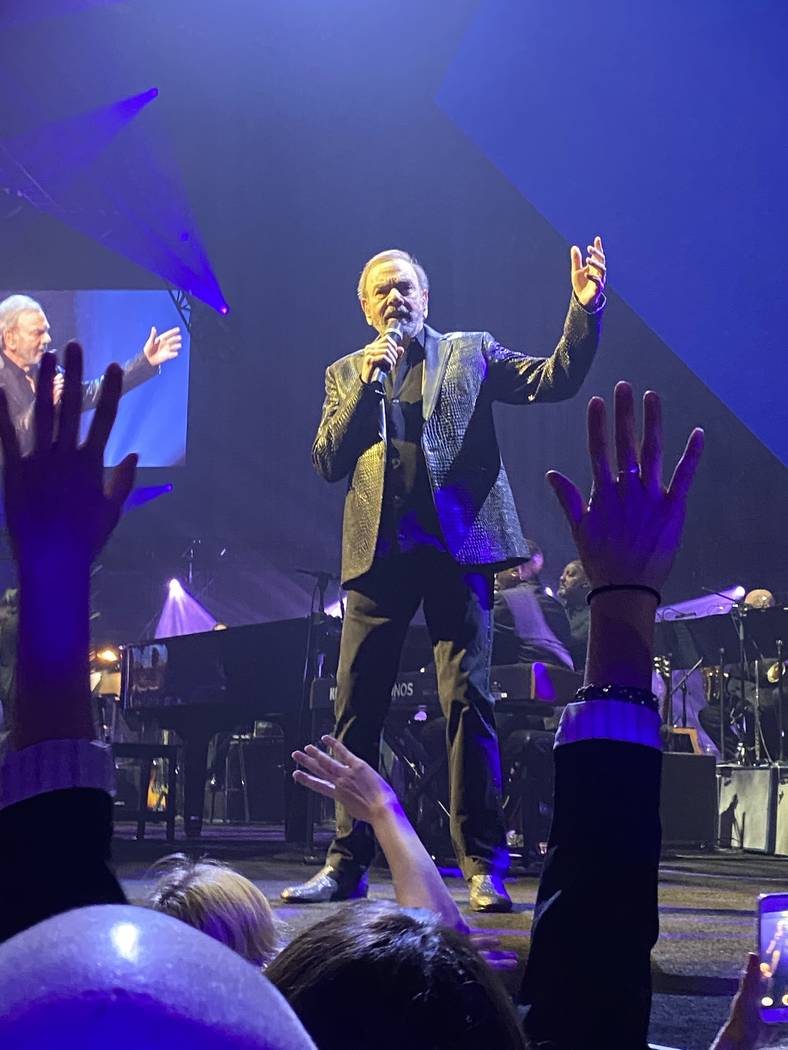 Neil Diamond performs during the 24th annual Keep Memory Alive Power of Love gala at MGM Grand ...