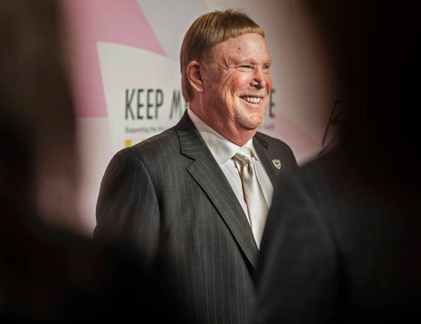 Raiders owner Mark Davis walks the red carpet during the 24th Annual Power of Love Gala on Satu ...