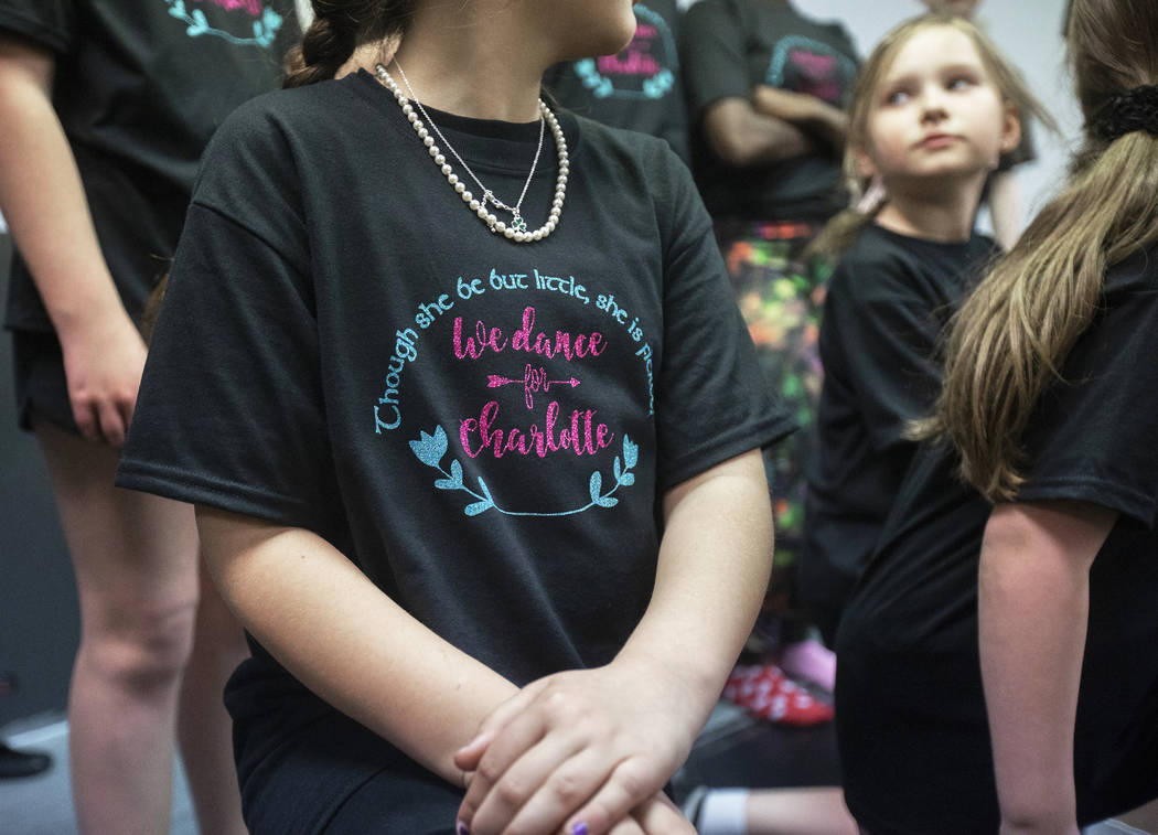 Dancers practice at Scoil Rince Ni Riada Irish Dance on Wednesday, March 4, 2020, in Las Vegas. ...