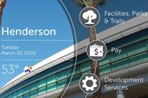 The city of Henderson rolled out a new mobile app in February that allows users to access featu ...