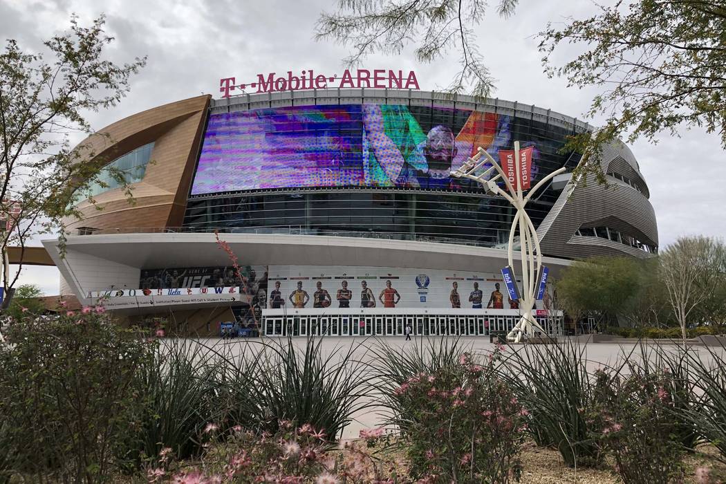 T-Mobile Arena pictured on March 12, 2020, in Las Vegas. (Bizuayehu Tesfaye/Las Vegas Review-Jo ...