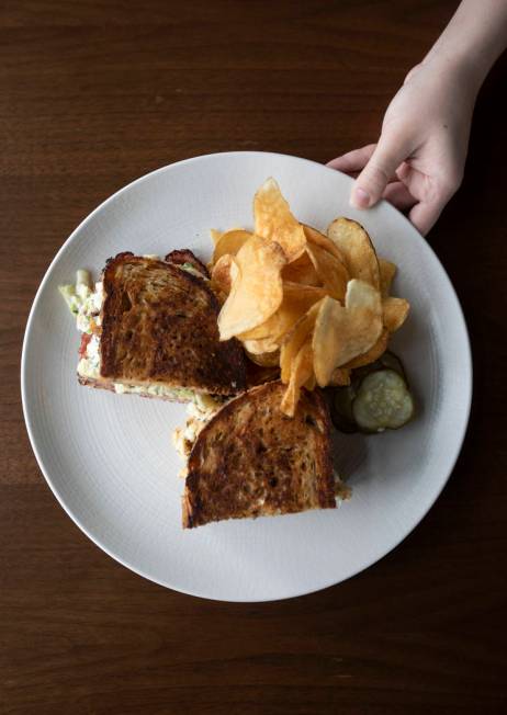 Tuch's Reuben Sandwich, named for Golden Knights' forward Alex Tuch, at Wolfgang Puck Players L ...