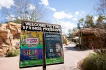Springs Preserve, citing coronavirus concerns, will close to the public beginning Monday, March ...