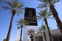 Sahara Las Vegas announced staff layoffs on Monday, March 16, 2020. (Erik Verduzco/Las Vegas Re ...