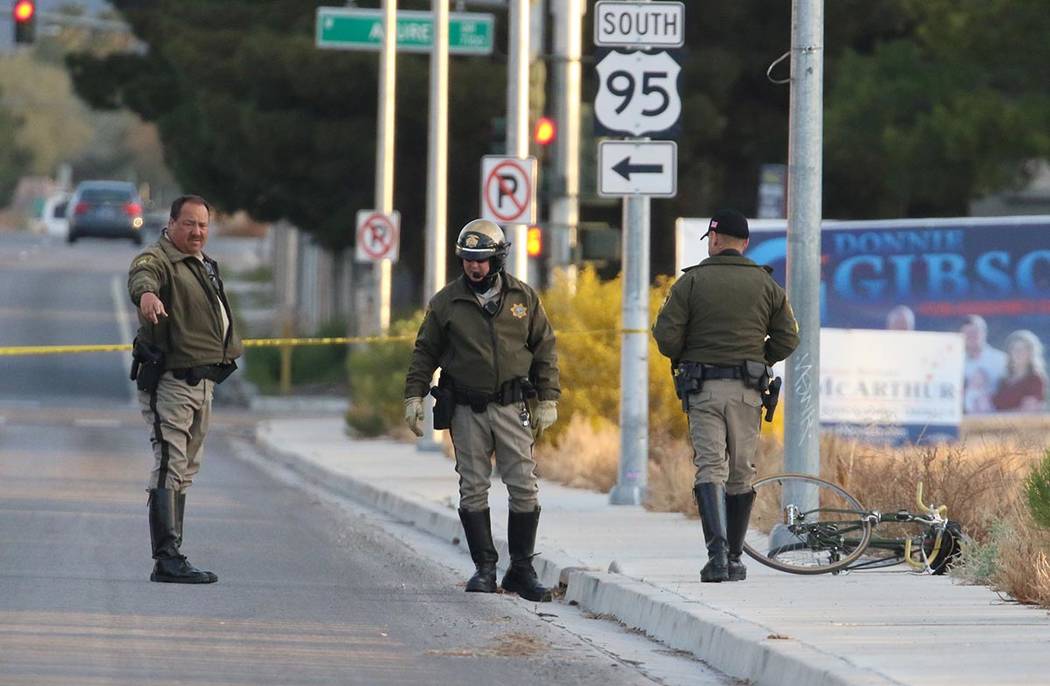 Las Vegas police is investigating after a body was at the intersection of Tenaya Way and Azure ...