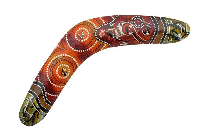 This is a colorful boomerang.