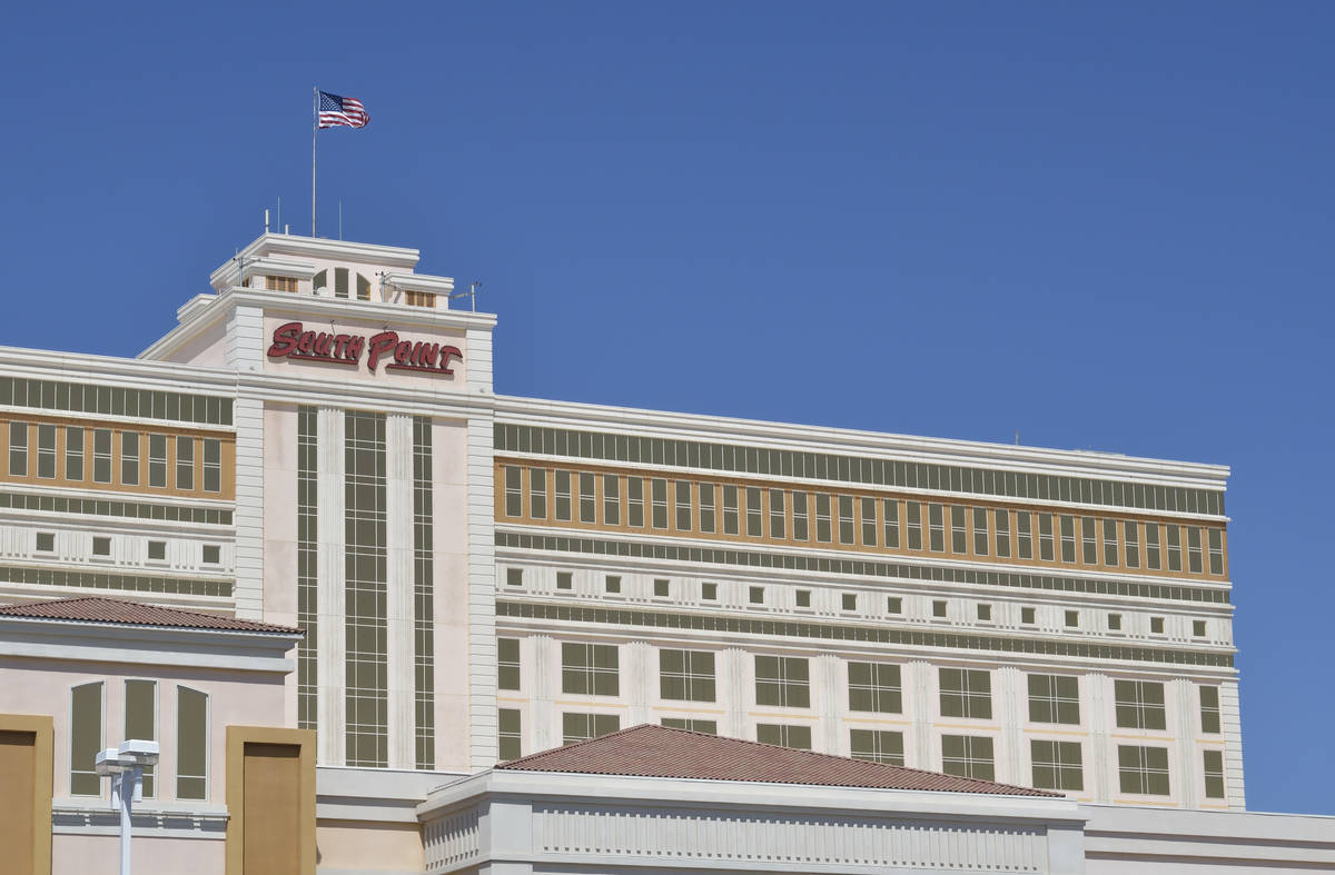 The exterior of the South Point hotel-casino is shown at 9777 S. Las Vegas Blvd. in Las Vegas o ...