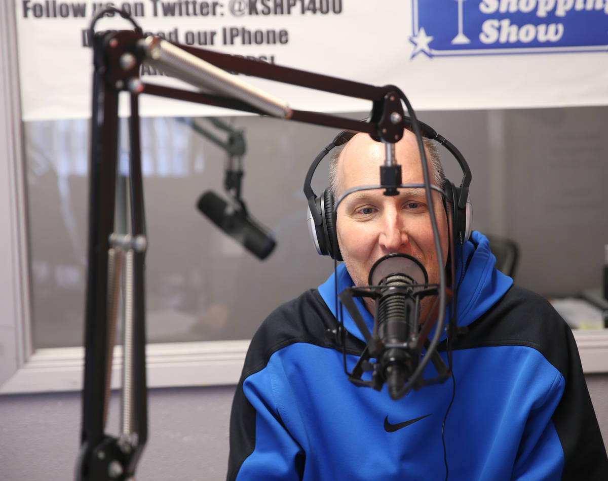 Local sports radio host TC Martin does the TC Martin Show on KSHP 1400 AM Las Vegas Wednesday, ...