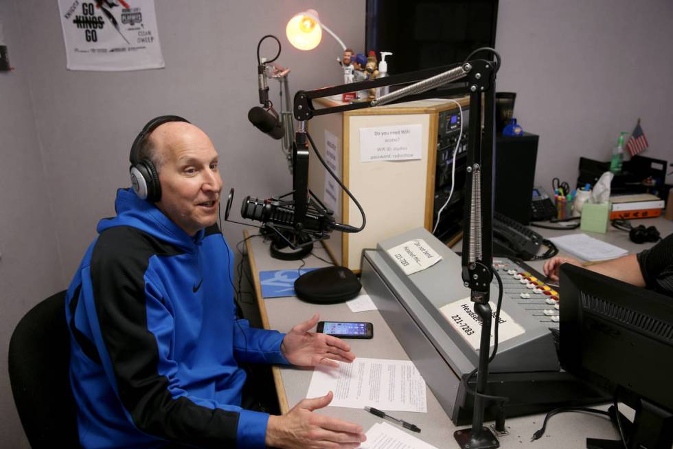 Local sports radio host TC Martin does the TC Martin Show on KSHP 1400 AM Las Vegas Wednesday, ...