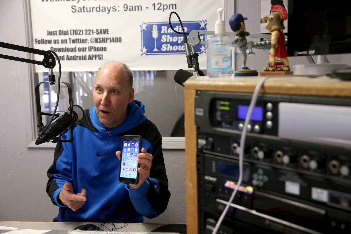 Local sports radio host TC Martin does the TC Martin Show on KSHP 1400 AM Las Vegas Wednesday, ...