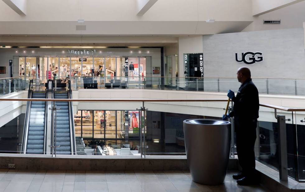 Fashion Show mall in Las Vegas closes down on Wednesday, March 18, 2020. (Elizabeth Page Brumle ...