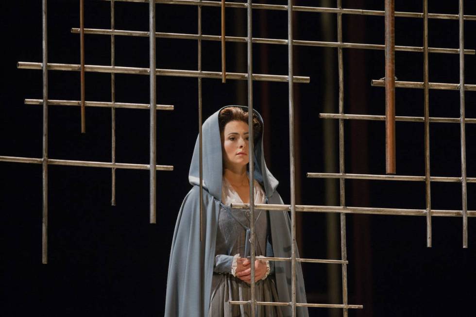 Isabel Leonard as Blanche de la Force in the Metropolitan Opera's performance of Poulenc's "Dia ...