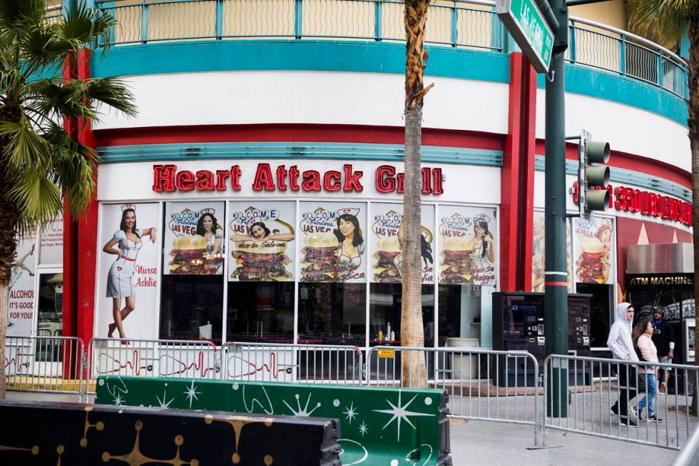 The Heart Attack Grill in Las Vegas, Thursday, March 19, 2020. (Rachel Aston/Las Vegas Review-J ...