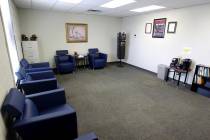 A waiting room at the Southern Nevada Family Justice Center at 861 N. Mojave Road in Las Vegas ...