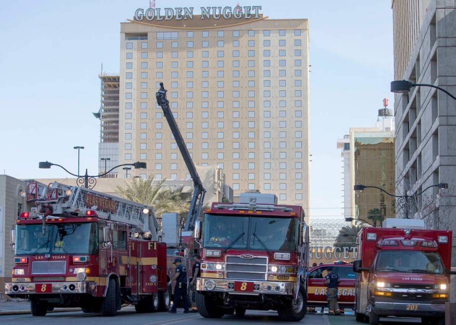 A structure fire occurred at 320 S. 1st street, next to Golden Nugget, in a two-story building ...