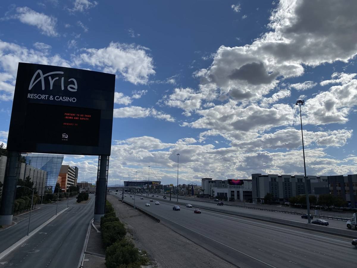 Traffic on Interstate 15 through Las Vegas was very light Saturday, March 21, 2020. With m ...