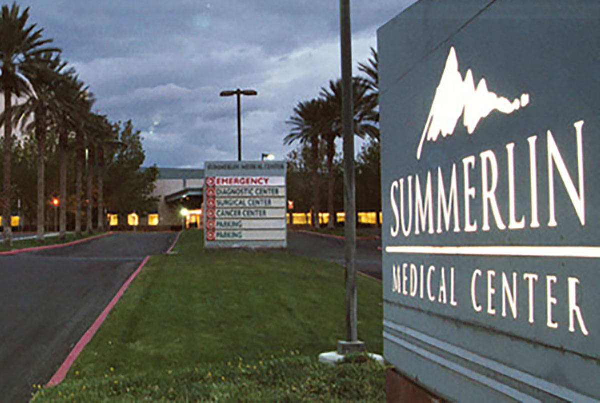 Summerlin Hospital Medical Center (Las Vegas Review-Journal file)