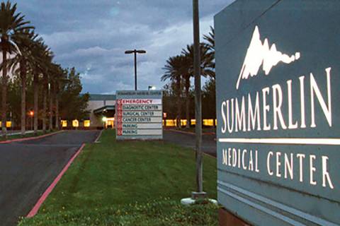 Summerlin Hospital Medical Center (Las Vegas Review-Journal file)