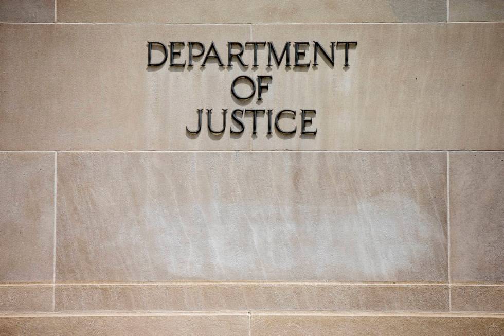 U.S. Department of Justice Building in Washington. (AP Photo/Andrew Harnik)