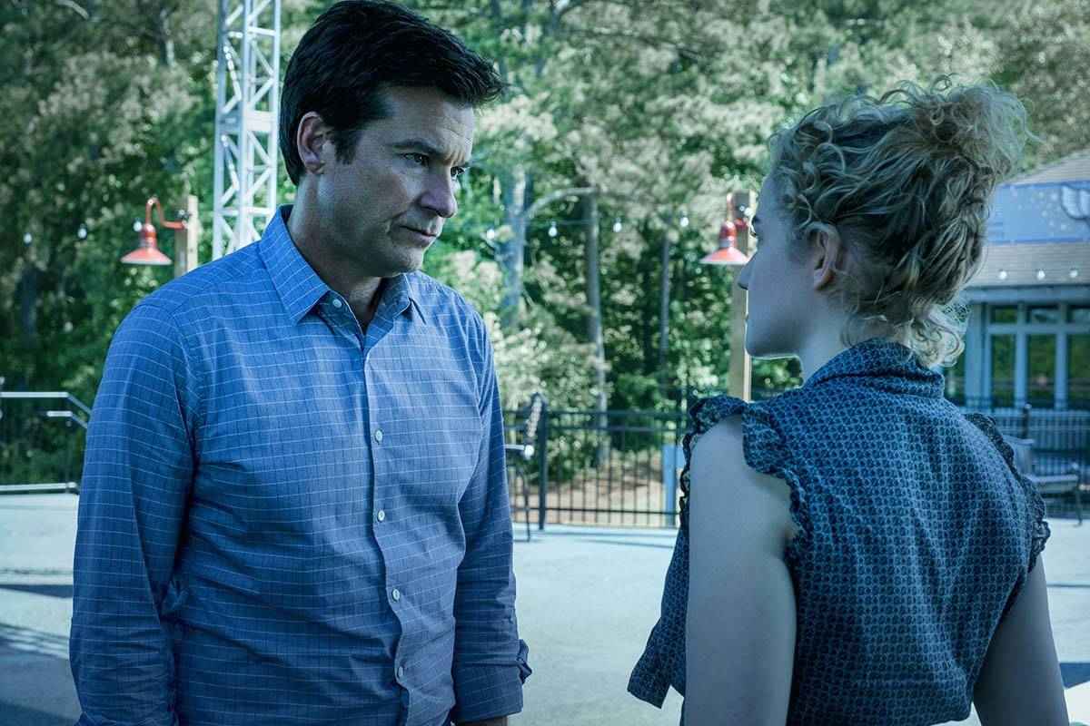 Jason Bateman and Julia Garner in the drama series "Ozark," which returns this weeken ...