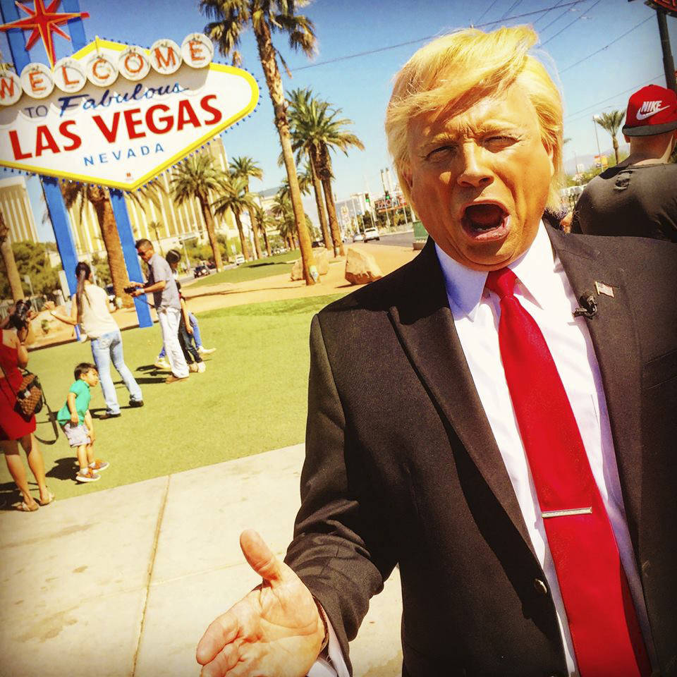 John Di Domenico as President Trump, doing it up, Vegas-style. (John Di Domenico)
