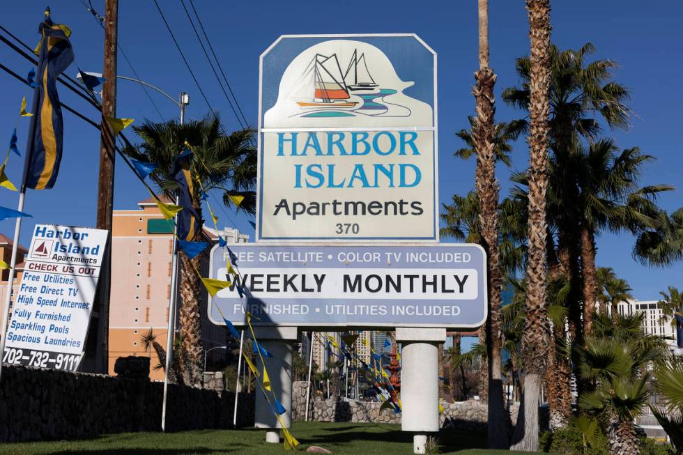 Harbor Island Apartments on Thursday, March 26, 2020, in Las Vegas. (Ellen Schmidt/Las Vegas Re ...