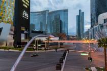 The Las Vegas Strip is largely empty after Gov. Steve Sisolak ordered a mandatory shutdown of m ...