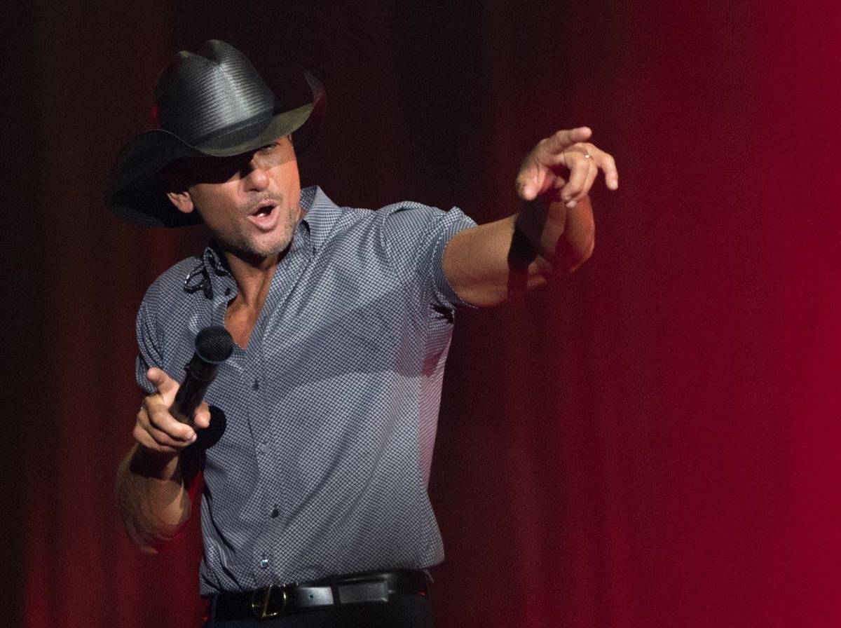 Faith Hill and Tim McGraw performed at the T-Mobile Arena last night (July 13). (Tom Donoghue)
