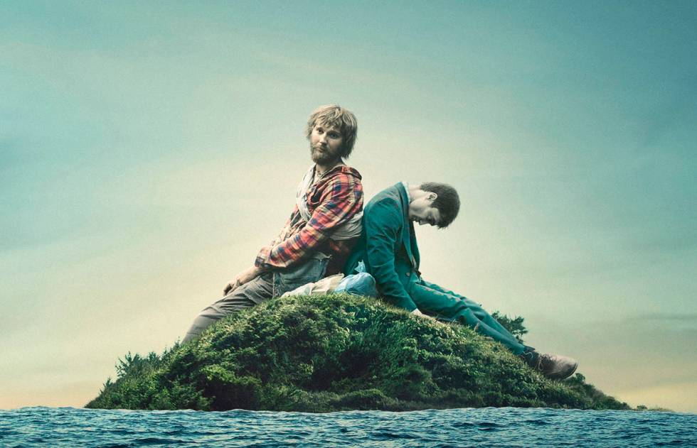 Paul Dano, left, and Daniel Radcliffe star in SWISS ARMY MAN. Photo courtesy of A24.