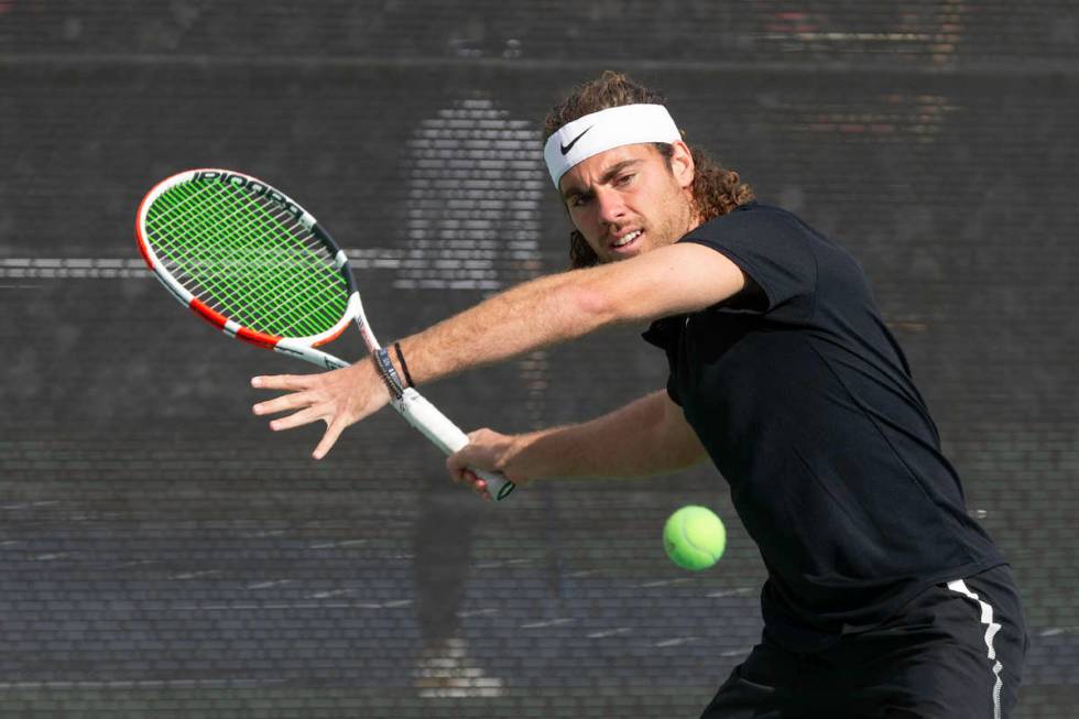 Clayton Alenik helped the UNLV men's tennis team get off to a 13-1 start before the season was ...