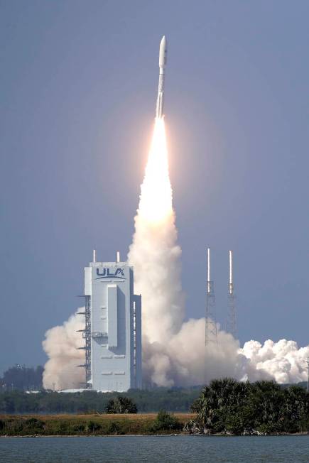 A United Launch Alliance Atlas V rocket lifts off from launch complex 41 at the Cape Canaveral ...