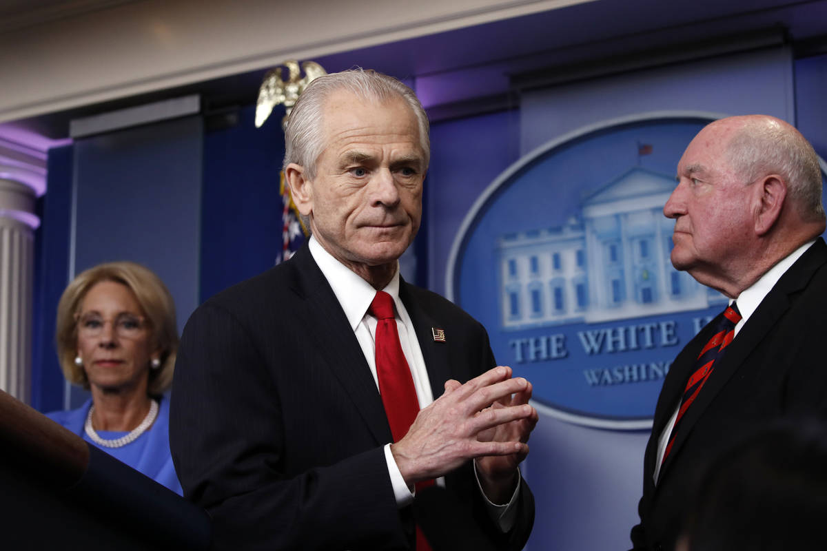 White House trade adviser Peter Navarro, who will now serve as national defense production act ...