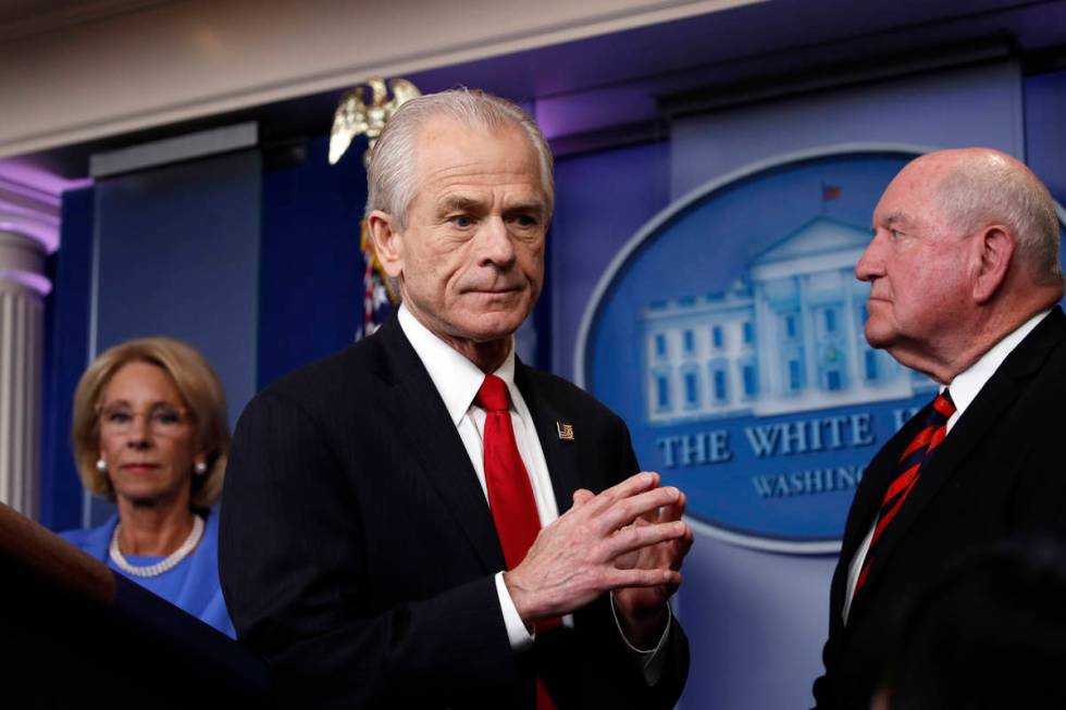 White House trade adviser Peter Navarro, who will now serve as national defense production act ...