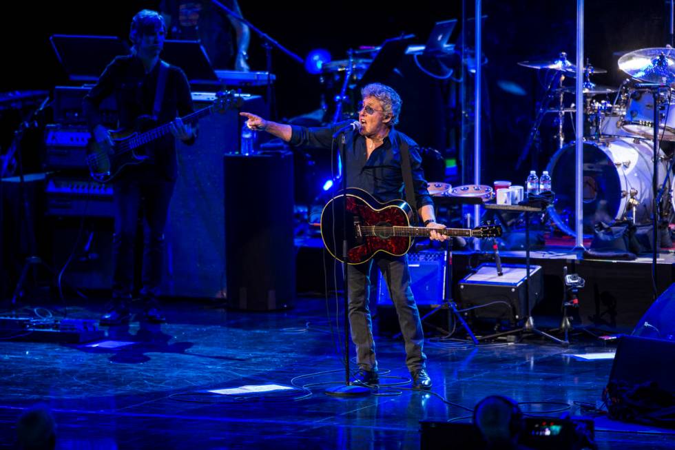 Roger Daltrey of The Who performs "Who Are You" at the Colosseum at Caesars Palace on Saturday, ...