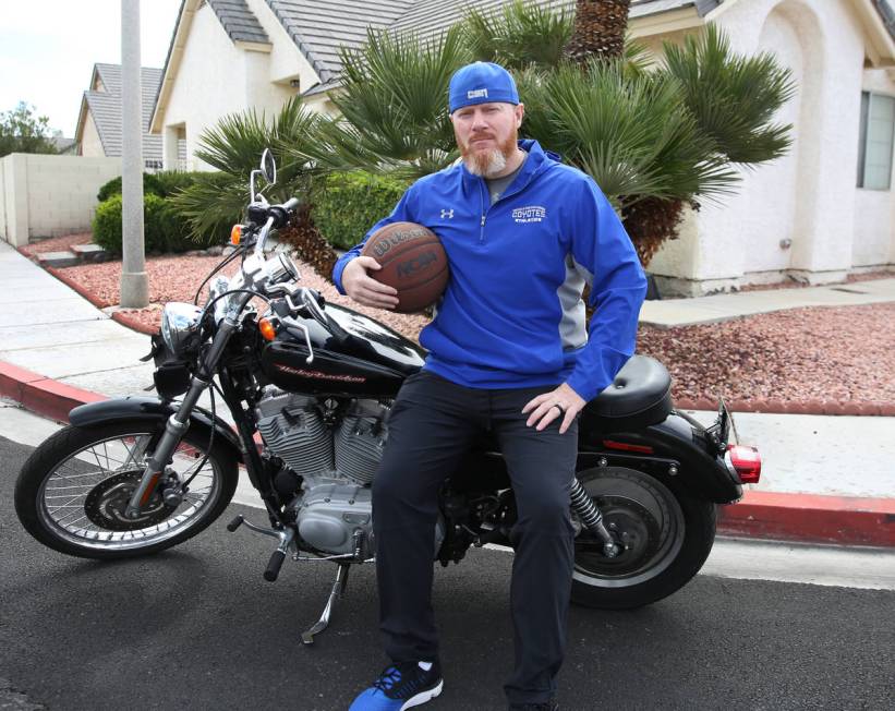 The New CSN men's basketball coach Russ Beck poses for a photo on Wednesday, March 25, 2020, in ...