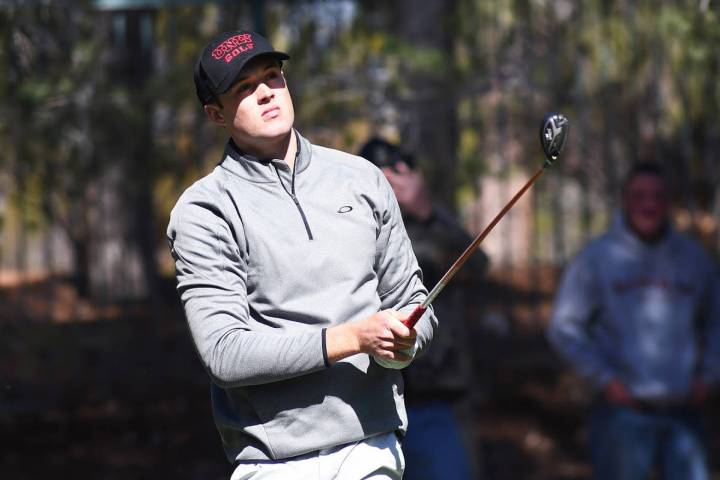 UNLV junior Jack Trent, shown in March, led the Rebels in scoring average this season at 71.14 ...