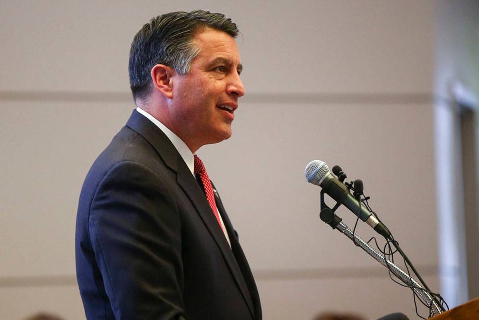 Former Nevada Gov. Brian Sandoval. (Chase Stevens/Las Vegas Review-Journal) @csstevensphoto