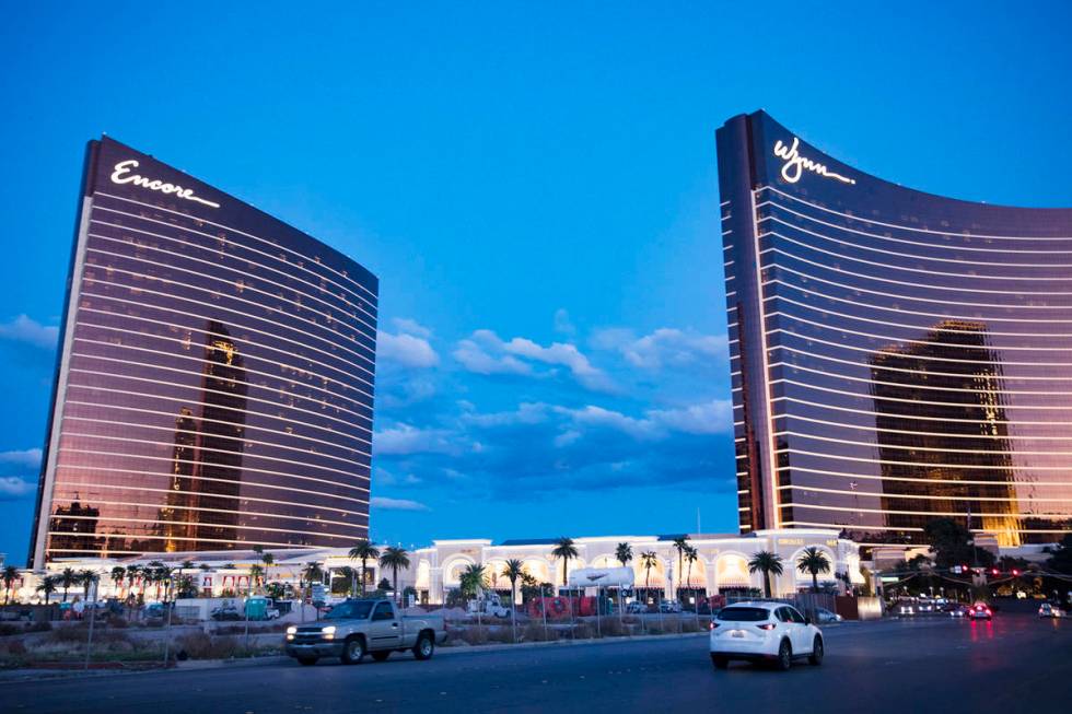 Encore and Wynn in Las Vegas on the Las Vegas Strip. (Rachel Aston/Las Vegas Review-Journal) @r ...